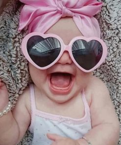 Baby Girl With Sun Glasses painting by numbers