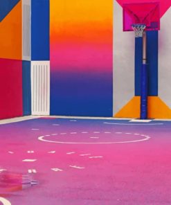 Basketball Painted Playground paint by numbers