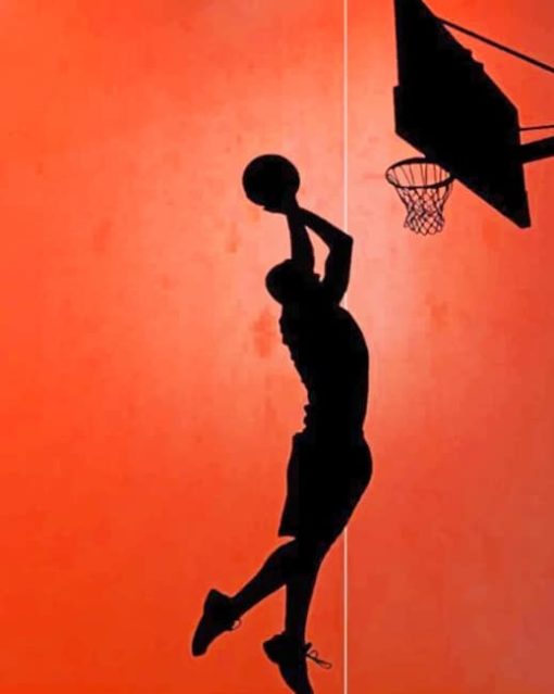 Basketball Silhouette paint by numbers