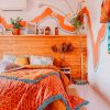 Orange And White Bedroom painting by numbers