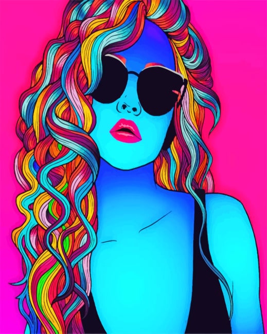 Beautiful Girl Pop Art paint By Numbers