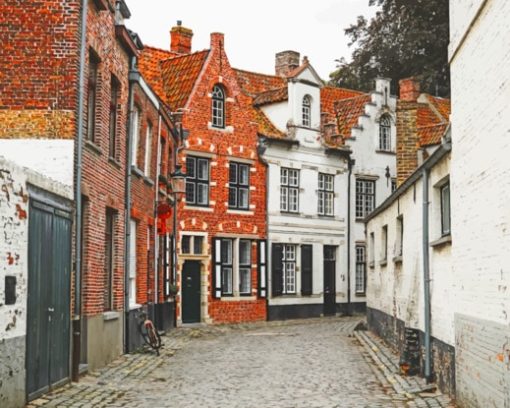 Belgium Streets Architecture paint by numbers