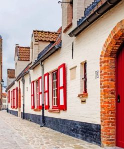 Old Street In Belgium paint by numbers