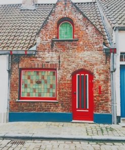 Belgium's Houses Architecture paint by numbers