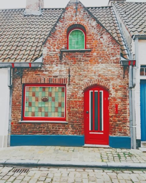 Belgium's Houses Architecture paint by numbers