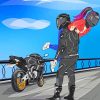 Biker Couple paint by numbers
