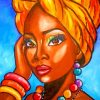 Black African Girl Painting painting by numbers