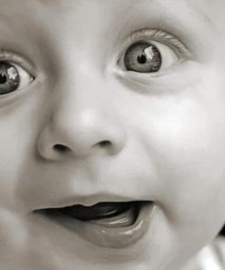 Black And White Baby painting by numbers