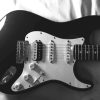 Black And White Electric Guitar paint by numbers