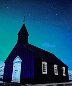 Black Church In Iceland paint by numbers