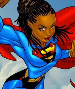 Black Superwoman paint by numbers