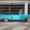 Vintage Blue Convertible paint by numbers