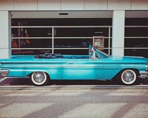 Vintage Blue Convertible paint by numbers