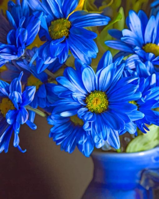 Blue Flowers In A Blue Vase paint by numbers