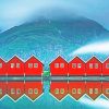 Boathouses In Sunndalsora paint by numbers