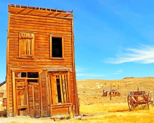 Bodie State Historic Park California paint by numbers
