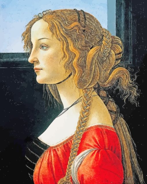 Botticelli Ideal Portrait Of A Lady paint by numbers