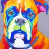 Boxer Dog Pop Art paint by numbers