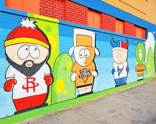 Cartoon Characters Graffiti paint by numbers