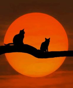 Moonlight Cats painting by numbers