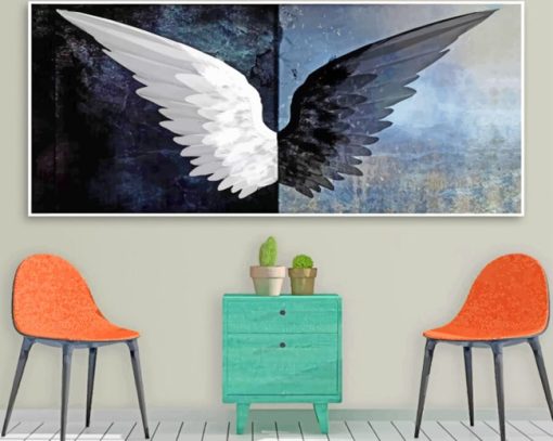 Chairs And Wings Drawing paint by numbers