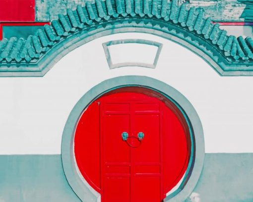 Chinese Red Gate paint by numbers