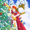 Christmas Disney Ariel paint by numbers