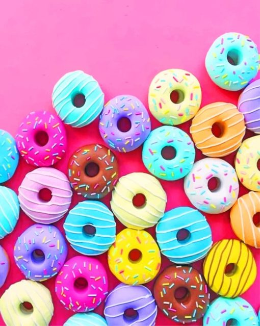 Colorful Doughnut painting by numbers