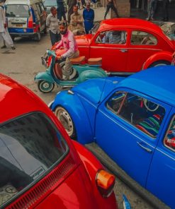 Colorful Beetle Cars paint by numbers