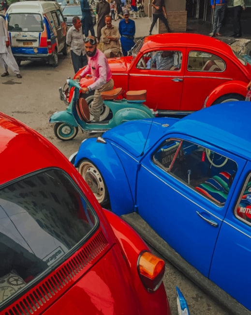 Colorful Beetle Cars paint by numbers