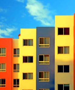 Diverse Colorful Buildings paint by numbers