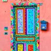 Colorful Door painting by numbers
