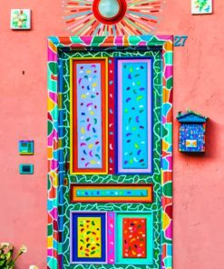 Colorful Door painting by numbers