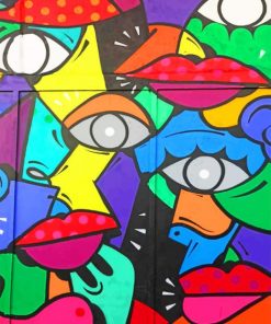 Colorful Wall Graffiti paint by numbers