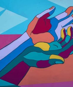 Colorful Hands painting by numbers