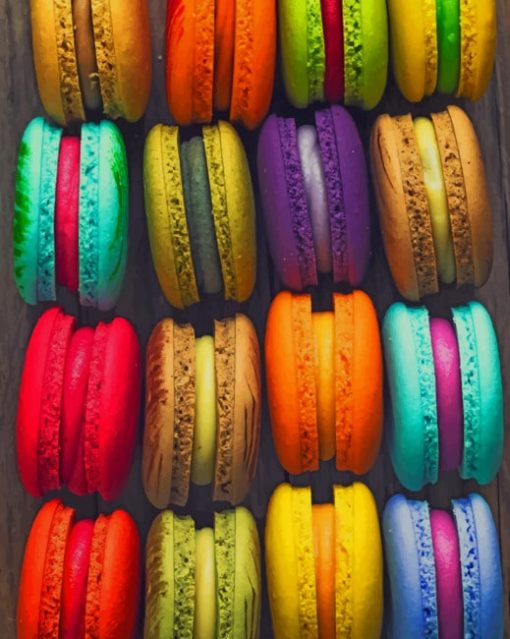 Colorful Macaroons painting by numbers