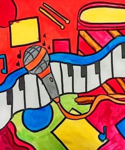 Colorful Music Art paint by numbers