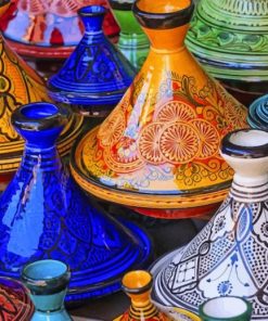 Colorful Tajines painting by numbers