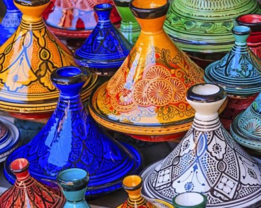 Colorful Tajines painting by numbers