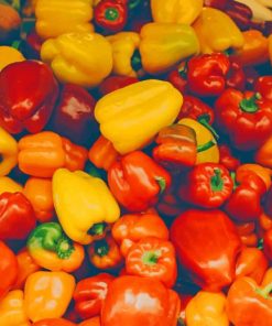 Colorful Peppers painting by numbers