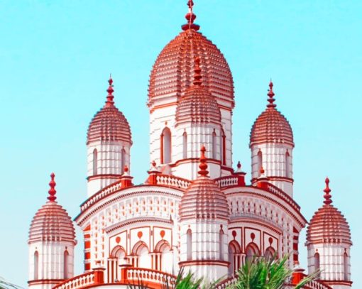 Dakshineswar Kali Temple India paint by numbers