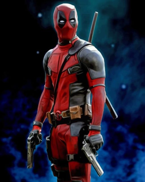 Dead Pool The Super Hero painting by numbers