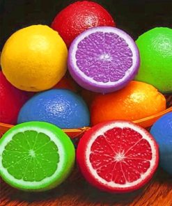 Colorful Oranges painting by numbers