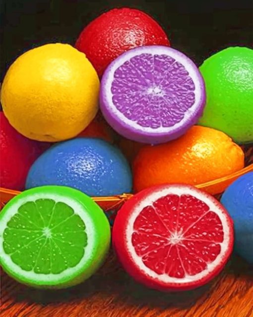 Colorful Oranges painting by numbers