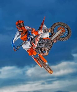 Dirt Bike In The Air paint by numbers