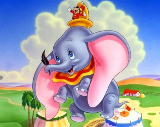 Dumbo The Elephant paint by numbers
