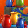 Colorful Earthenware painting by numbers