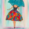 Lady Holding Umbrella painting by numbers