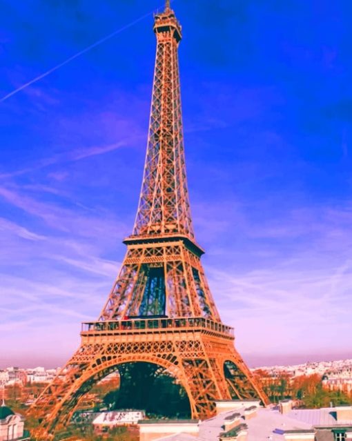 Eiffel Tower Landmark paint by numbers