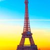 Eiffel Tower Sunrise paint by numbers
